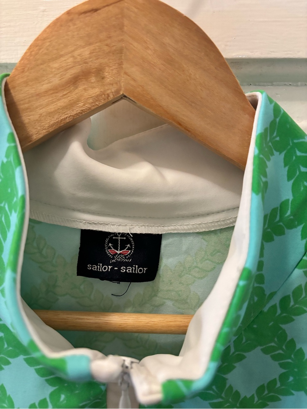 Sailor Sailor Green/aqua shift dress with 1/4 zip front size XL new without tags - Picture 4 of 8
